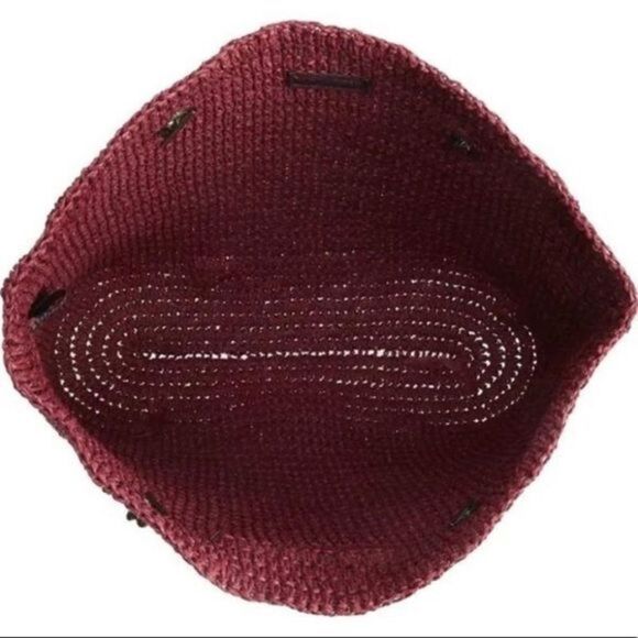 Kurt Geiger London Chelsea Raffia Tote, Shopper Hobo Bag,Deep Purple ,Eagle Head - Picture 4 of 7